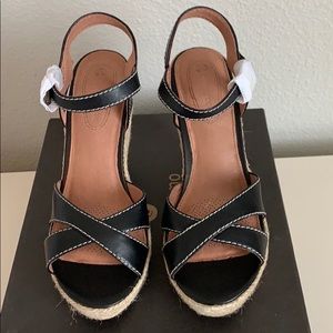 Corso Como black wedge sandals